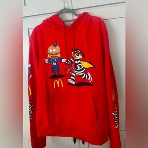 McDonald's Red Hooded Kids Sweatshirt with Hamburglar & Quarter pounder Cop
